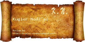 Kugler Noémi névjegykártya