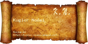 Kugler Noémi névjegykártya